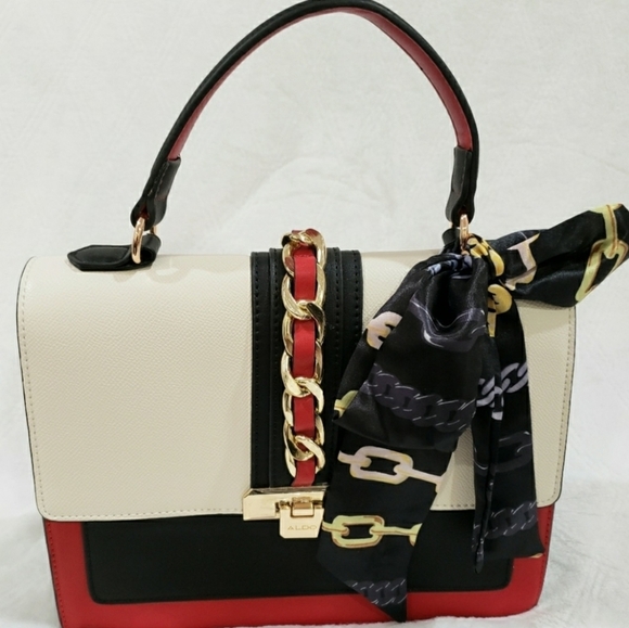 68- Aldo Crossbody Anniebrook Satchel Bag with Scarf NWT - Picture 4 of 8